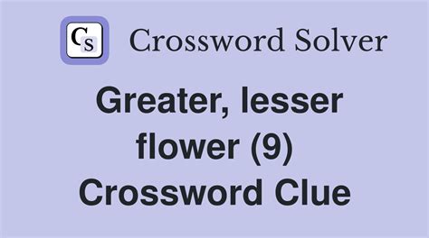 crossword clue lesser